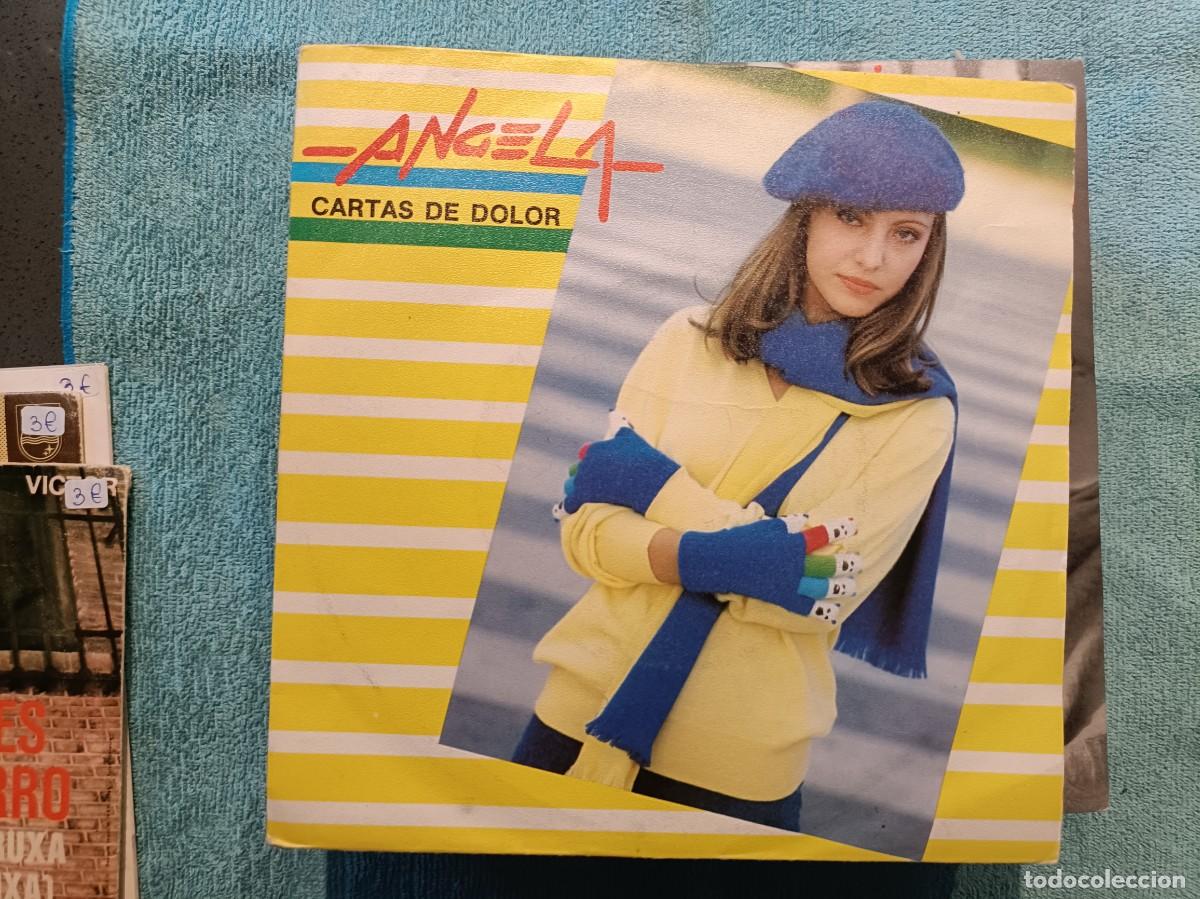 Discos de vinilo: &Aacute;ngela - Cartas de dolor / Voy a llorar por ti - Single sello Mercury 1983