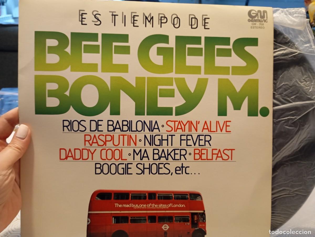 Discos de vinilo: Vinilo Es Tiempo de Bee Gees y Boney M. (LP 1978)