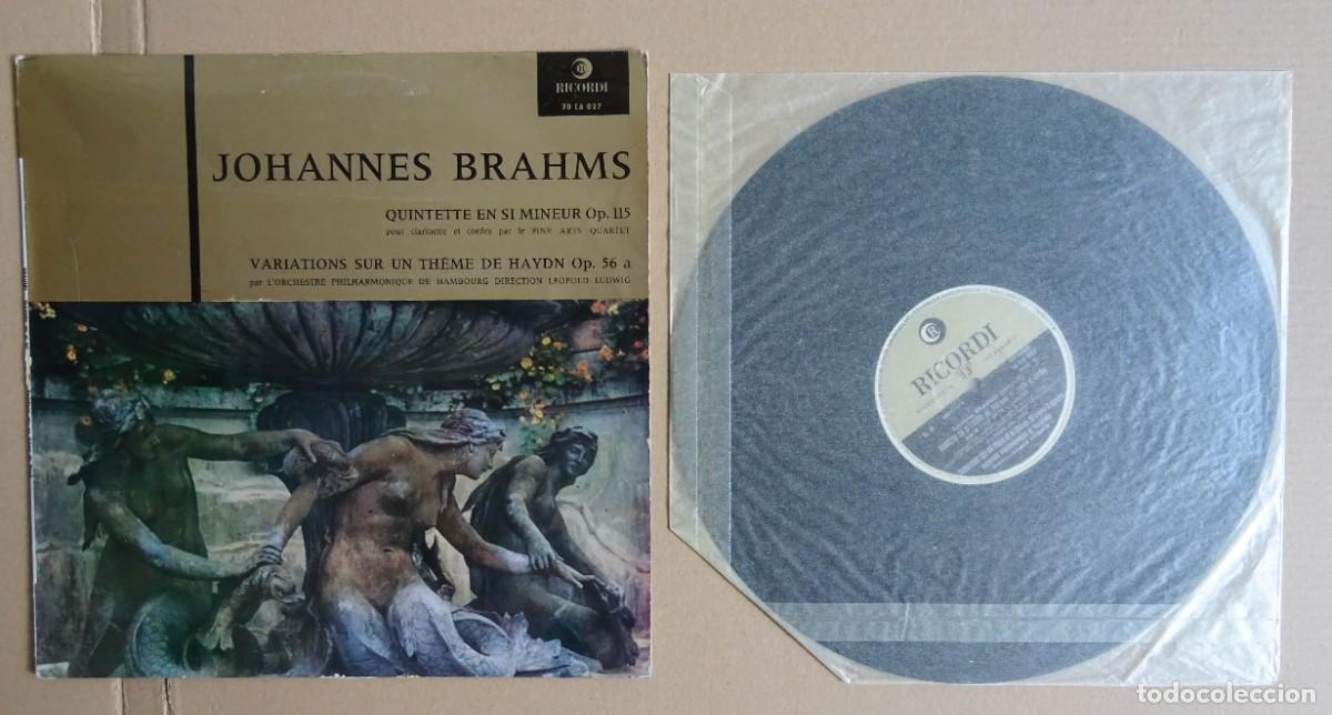 Discos de vinilo: Brahms Quintette en si menor op 115.L&eacute;opold Ludwig Ricordi Edici&oacute;n francesa