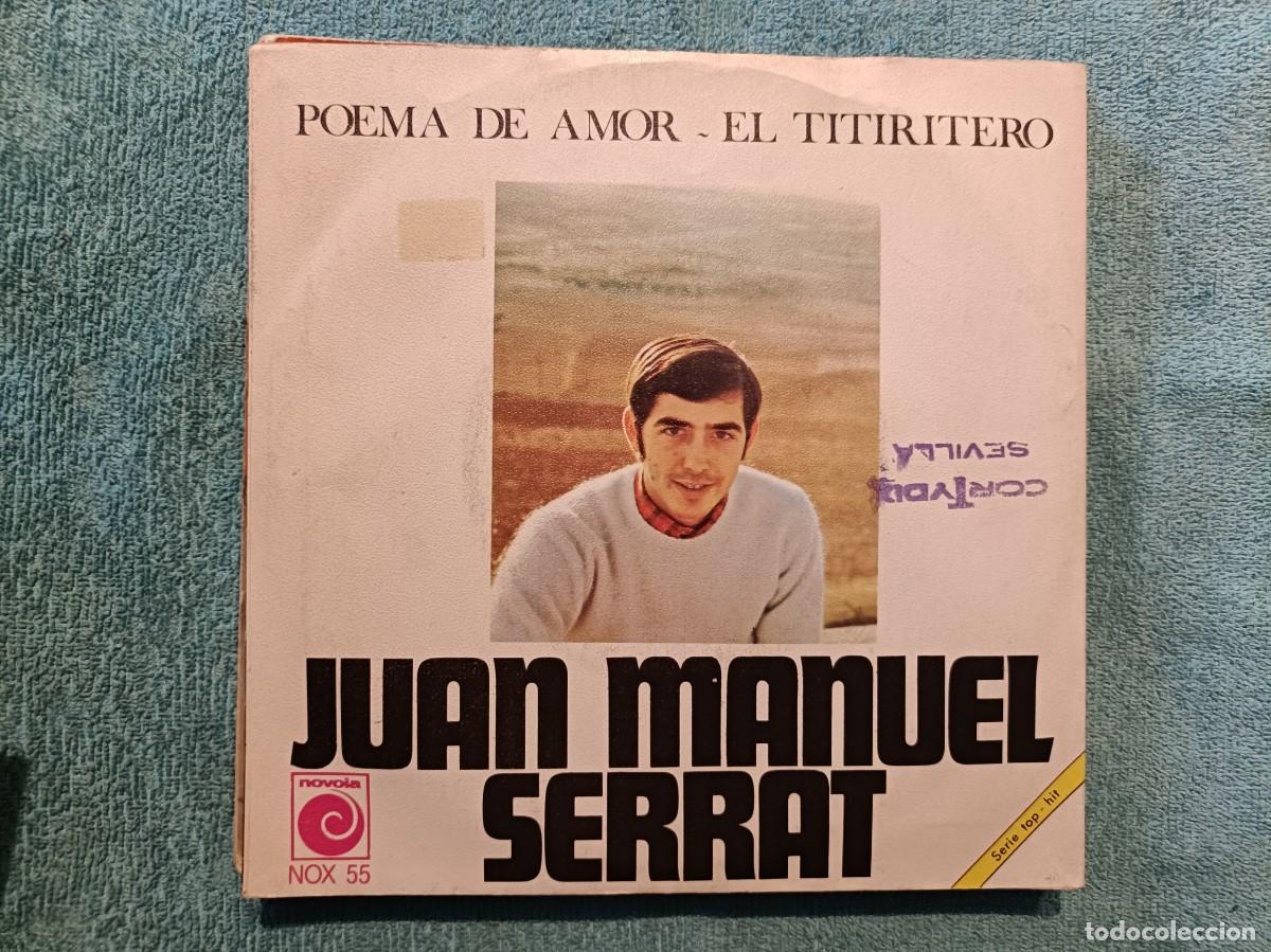 Discos de vinilo: Juan Manuel Serrat - Poema de amor / El Titiritero - Single sello Novola 1968 (Joan Manuel Serrat)