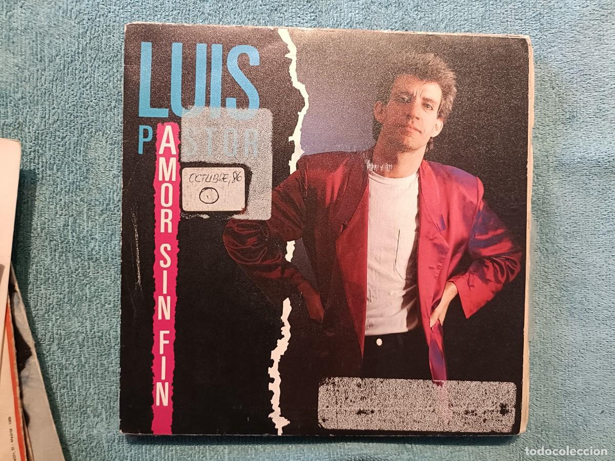 Discos de vinilo: Luis Pastor - Amor sin fin / Sale hoy - Single sello EMI 1986