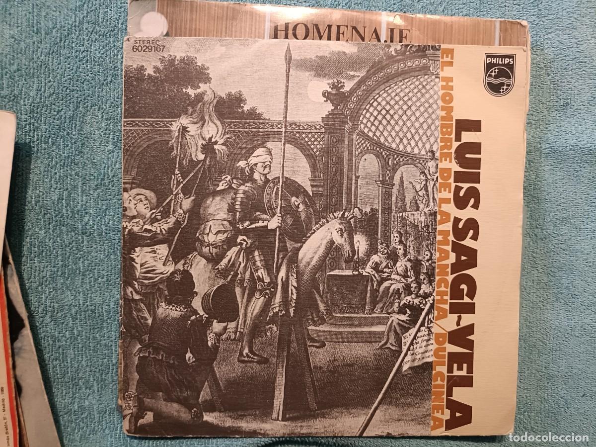 Discos de vinilo: Luis Sagi Vela - El Hombre de la Mancha / Dulcinea - Single sello Philips 1973
