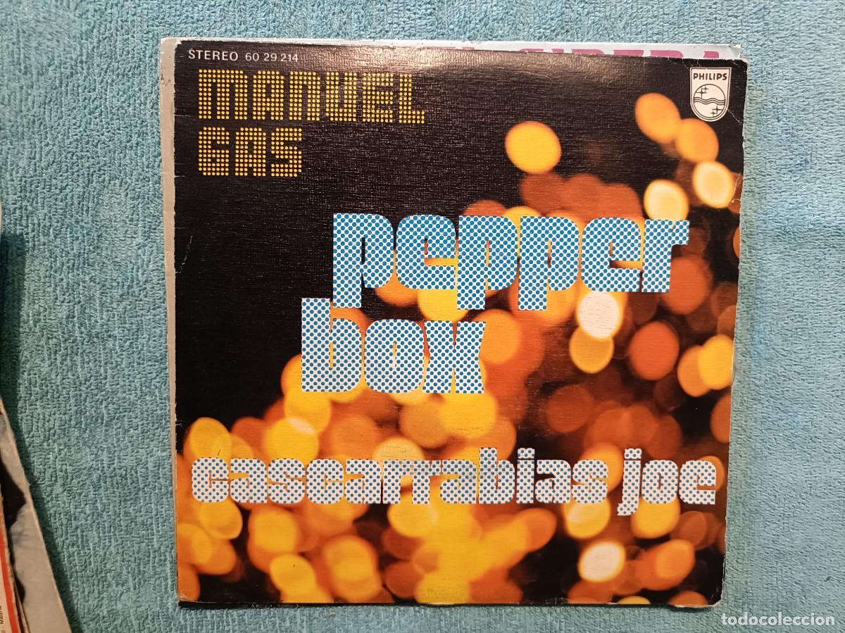 Discos de vinilo: Manuel Gas - Pepper Box / Cascarrabias Joe - Single sello Philips 1973