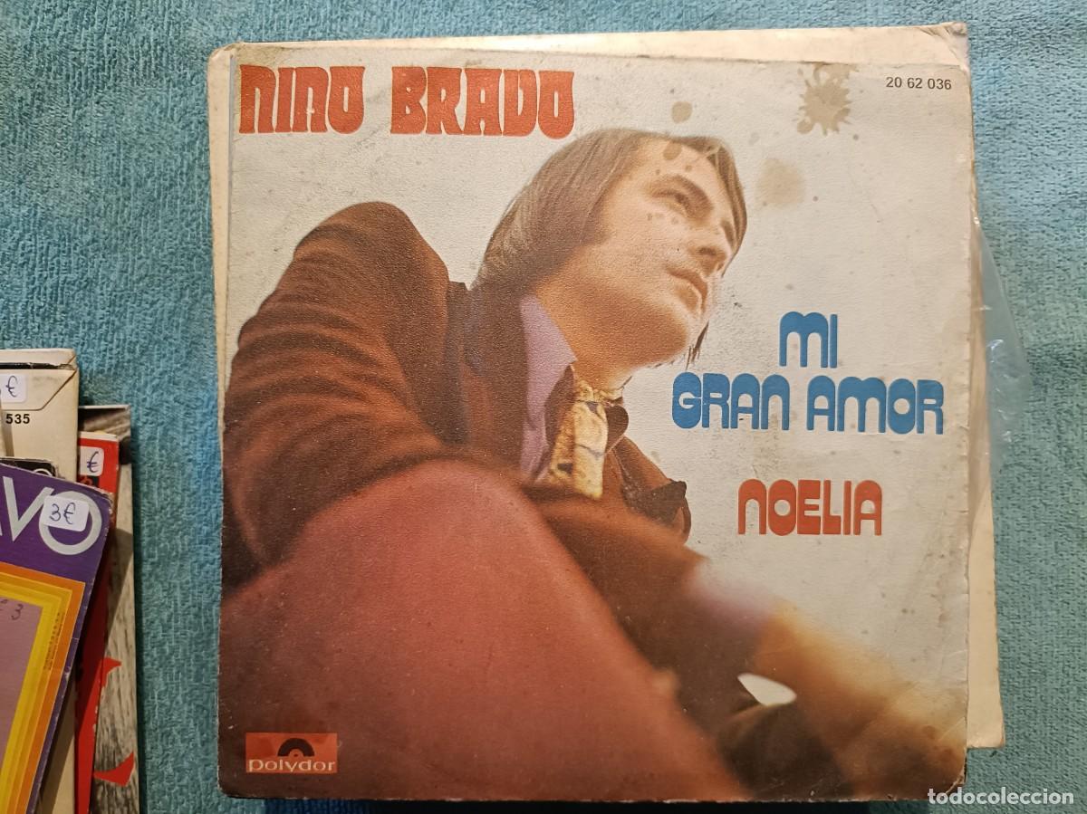 Discos de vinilo: Nino Bravo - Mi gran amor / Noelia - Single sello Polydor 1971
