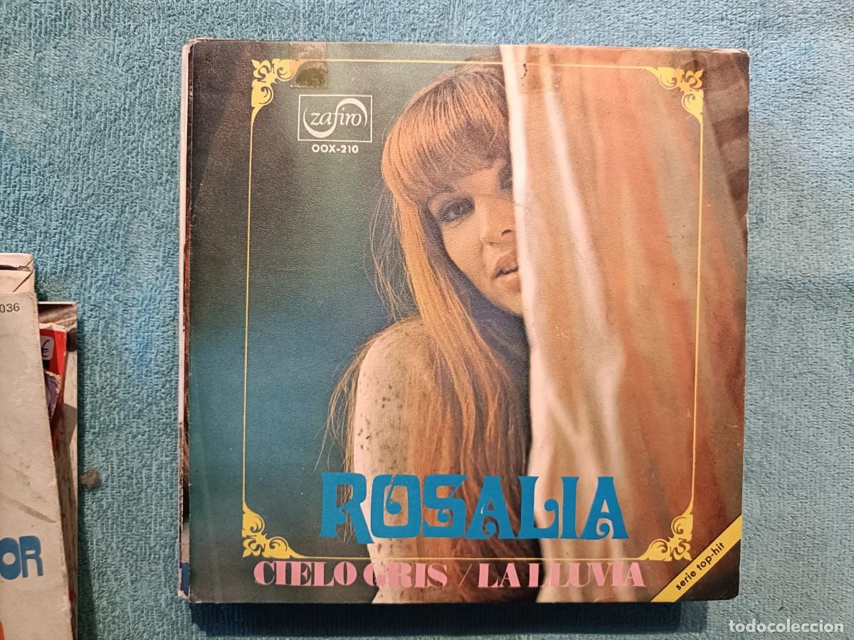 Discos de vinilo: Rosal&iacute;a - Cielo Gris / La lluvia - Single sello Zafiro 1969