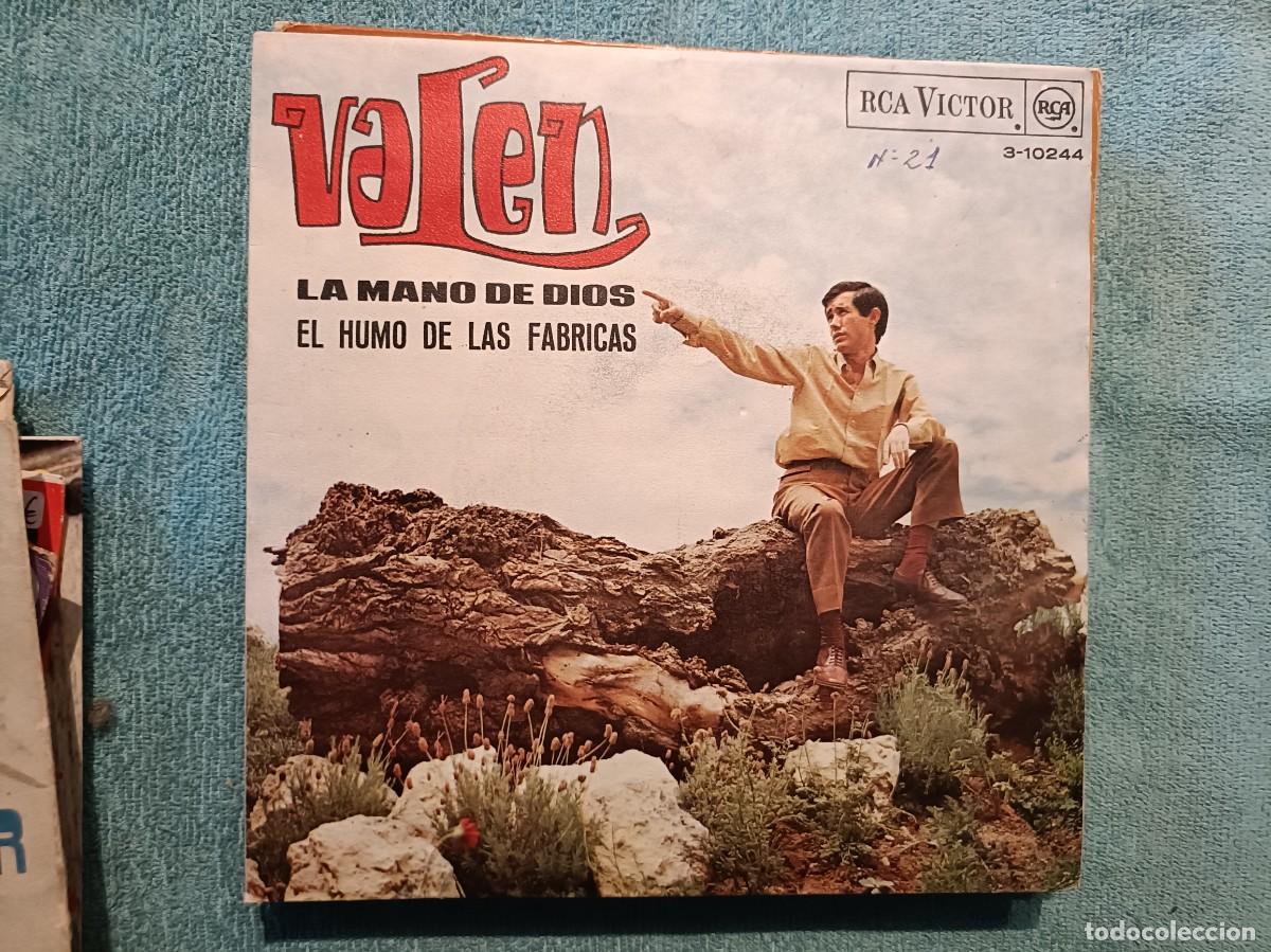Discos de vinilo: Valen - La mano de Dios / El humo de las f&aacute;bricas - Single sello RCA 1967