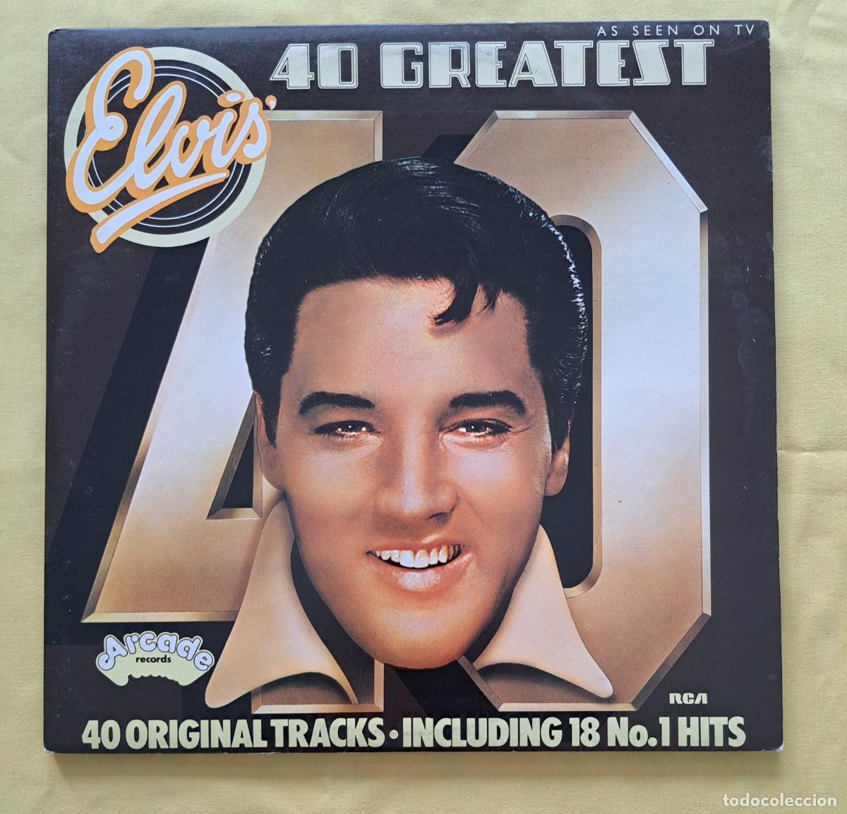 Discos de vinilo: ELVIS PRESLEY - ELVIS' 40 GREATEST (DOBLE LP) - ARCADE ADE P 12 - MADE IN ENGLAND 1974