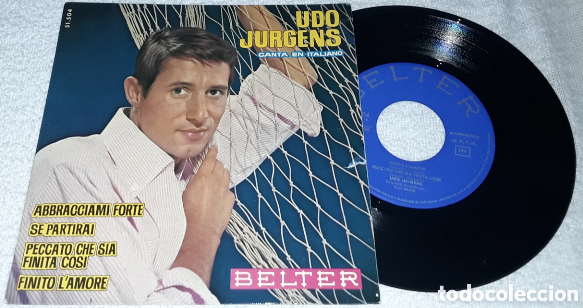 Discos de vinilo: EP- UDO JURGENS - CANTA EN ITALIANO - UDO JURGENS - ABBRACCIAMI FORTE / SE PARTIRAI... + 2