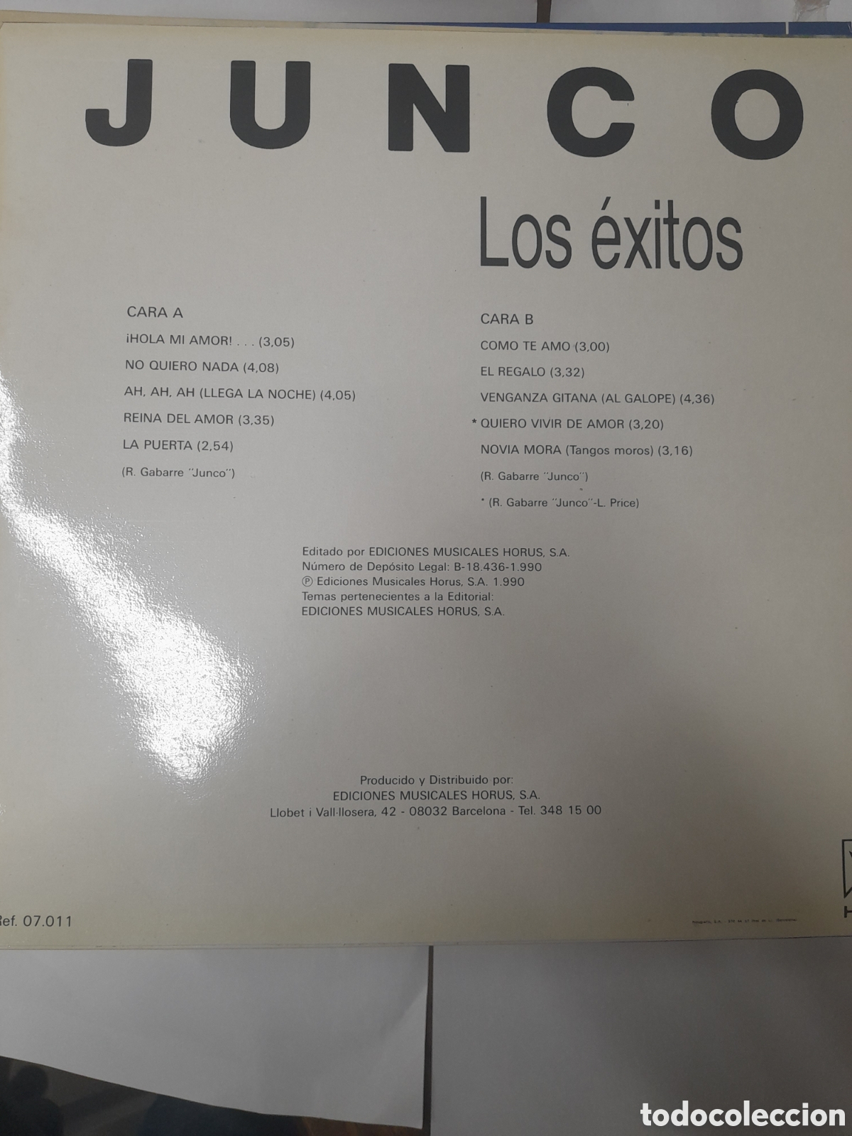 Discos de vinilo: JUNCO. LOS &Eacute;XITOS... - Foto 2