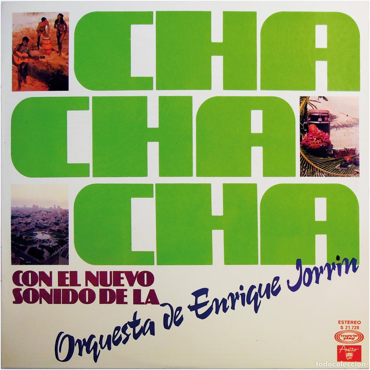 Vinyl records: Orq. de Enrique Jorr&iacute;n - Cha-cha-cha - LP Spain 1976 - Movieplay/Areito S21728 - VG+/VG+