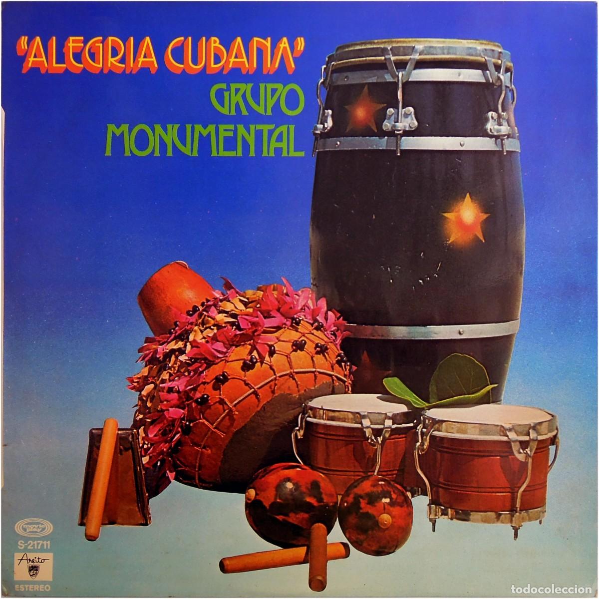 Vinyl records: Grupo Monumental - Alegria Cubana- LP Spain 1976 - Movieplay/Areito S21711 - VG+/VG+