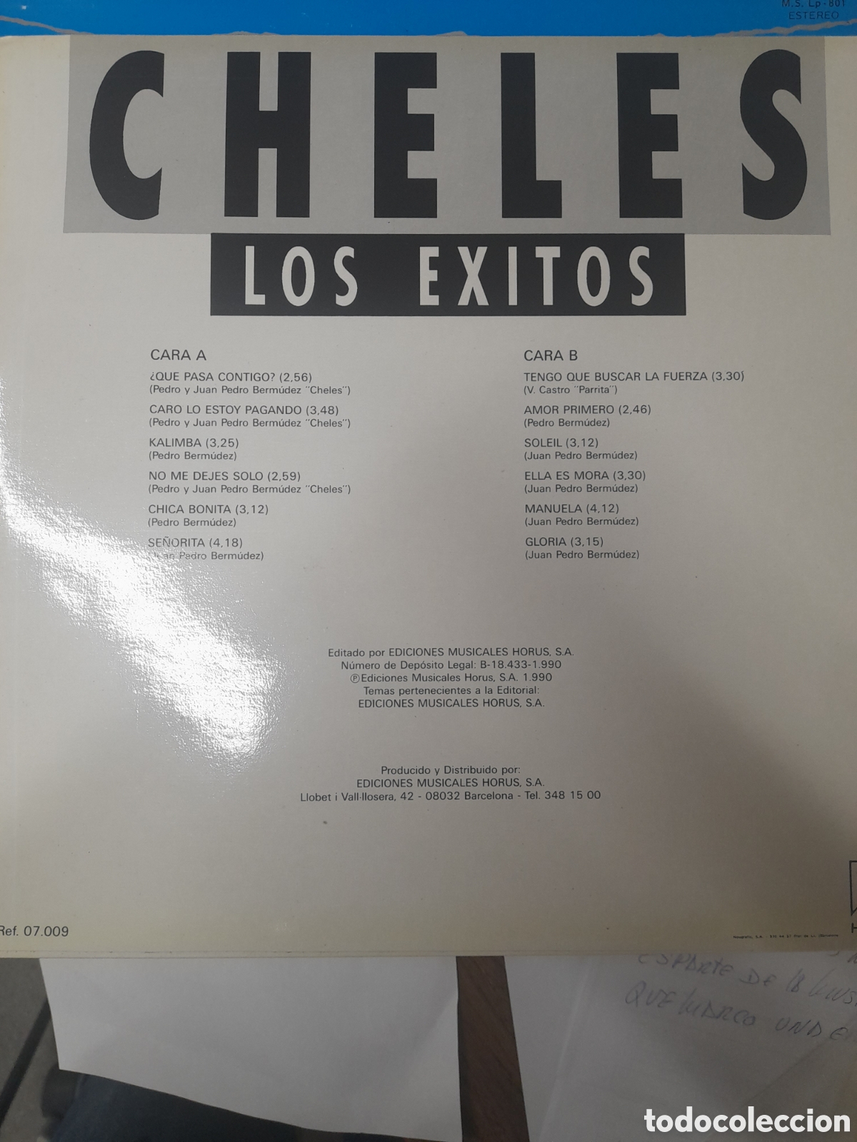 Discos de vinilo: CHELES. LOS &Eacute;XITOS. Que pasa contigo? - Foto 2