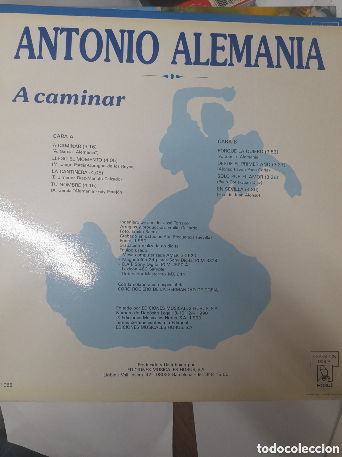 Discos de vinilo: ANTONIO ALEMANIA. A caminar. - Foto 2