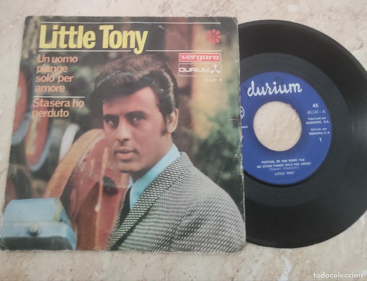 Discos de vinilo: LITTLE TONY &ndash; UN UOMO PIANGE SOLO PER AMORE - SN SPAIN 1968