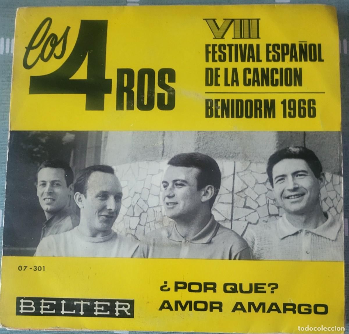 Discos de vinilo: Los 4 Ros single sello Belter editado en Espa&ntilde;a a&ntilde;o 1966...