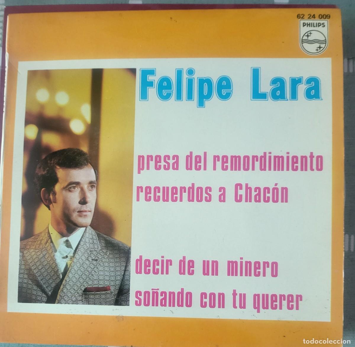 Discos de vinilo: Felipe Lara Ep sello Philips editado en Espa&ntilde;a a&ntilde;o 1970...