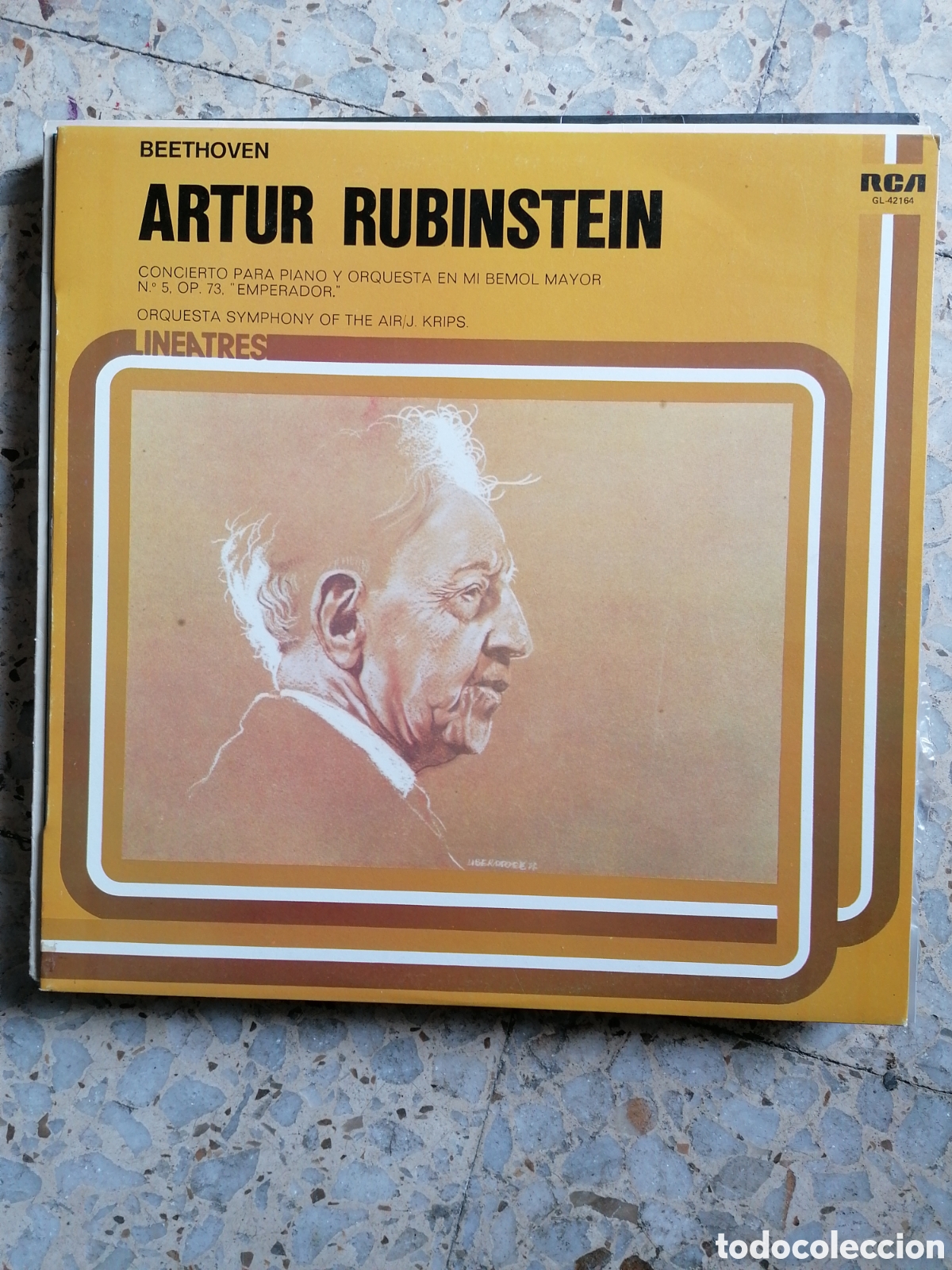 Discos de vinil: LP ARTUR RUBINSTEIN BEETHOVEN CONCIERTO PARA PIANO EN MI BEMOL MAYOR 1977