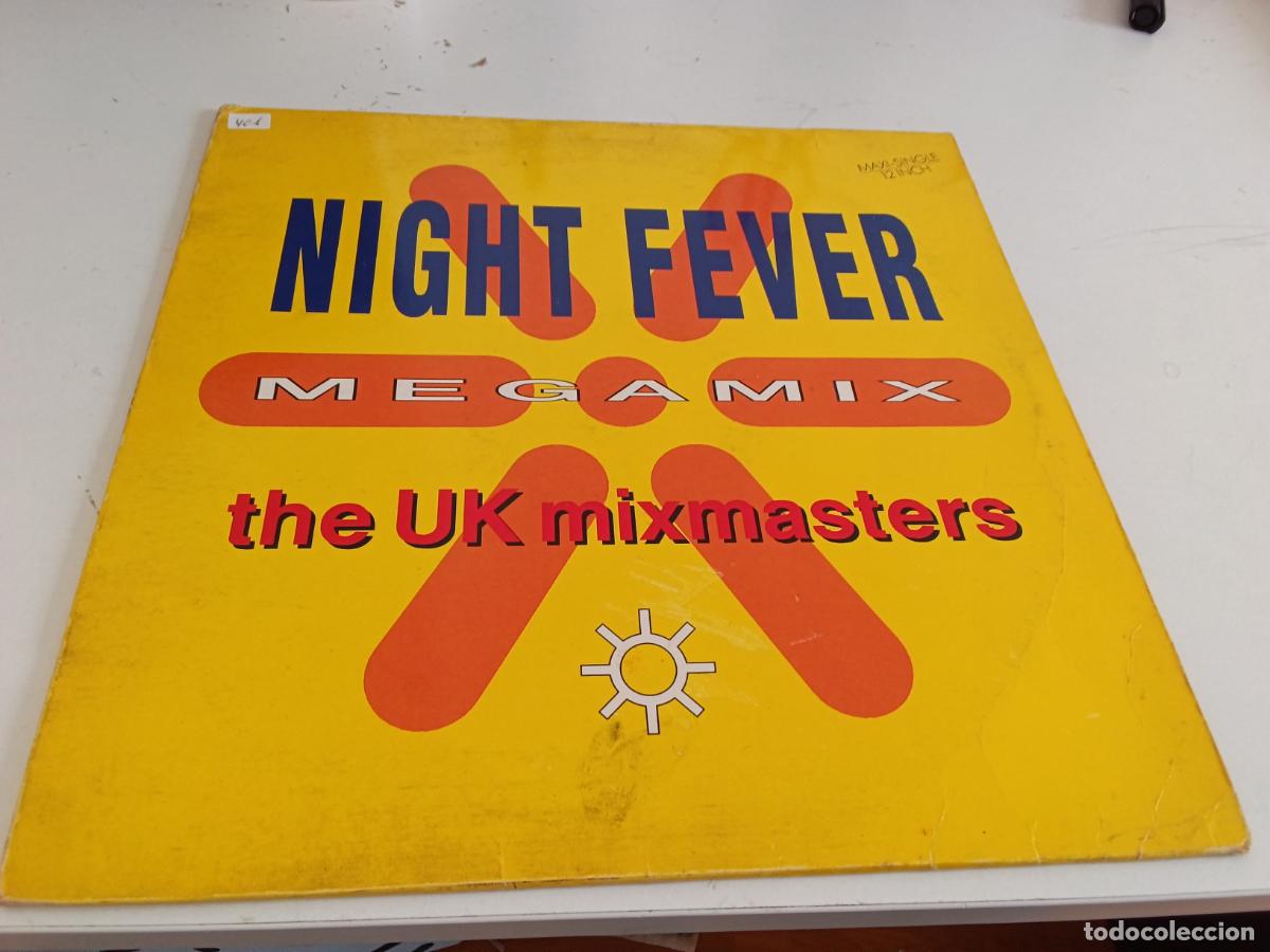 Discos de vinilo: Night fever megamix-the UK mixmasters.maxi