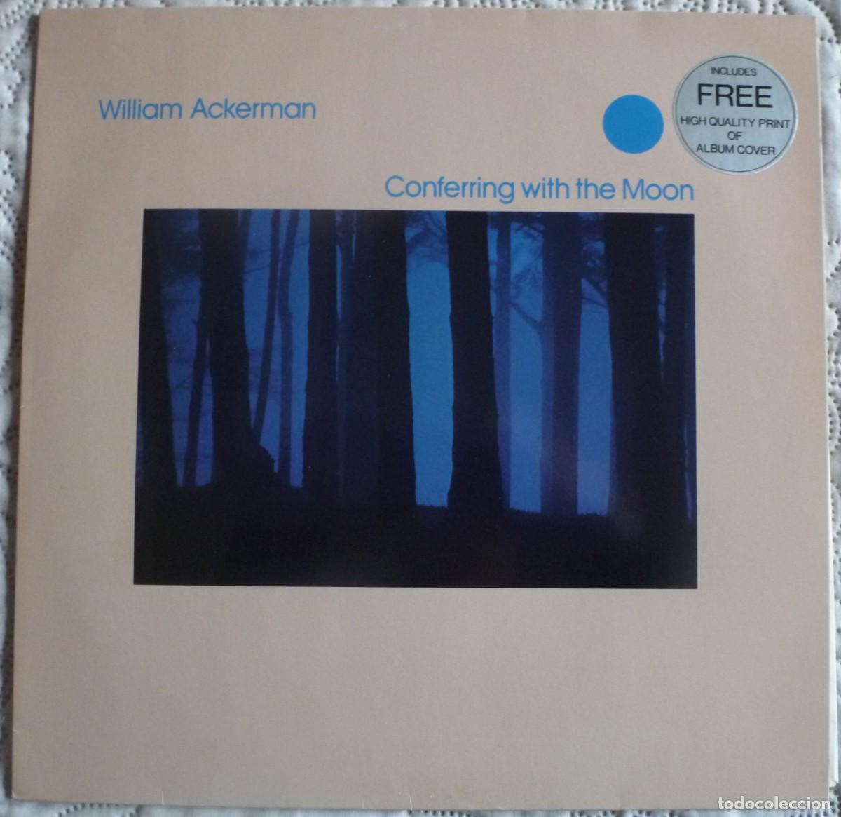 Discos de vinilo: WILLIAM ACKERMAN - CONFERRING WITH THE MOON (LP WINDHAM HILL 1986 ALEMANIA)
