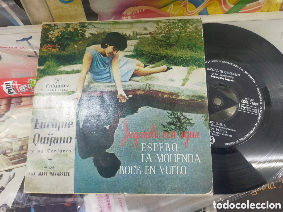 Discos de vinilo: Enrique Quijano ep jugando con Agua + 3 Espa&ntilde;a 1962