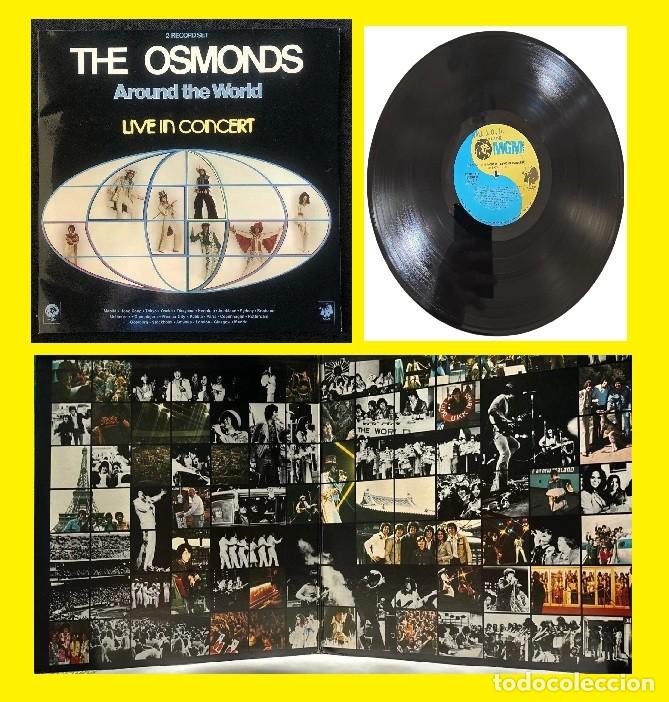 Discos de vinilo: THE OSMONDS / AROUND THE WORLD IN CONCERT 1975 !! DOBLE LP !! ORIG. USA !! EXCELENTE !!!!