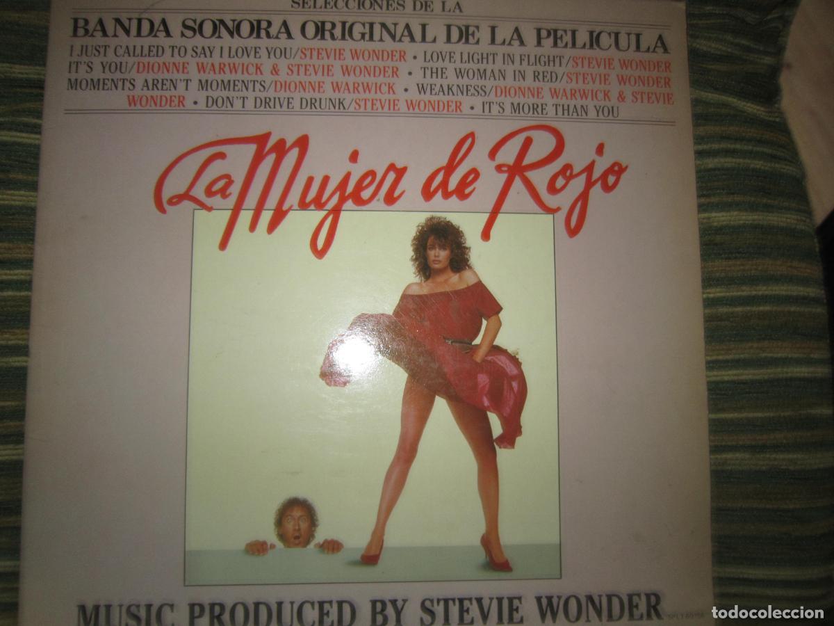 Discos de vinilo: STEVE WONDER - LA MUJER DE ROJO B.S.O. LP - ORIGINAL ESPA&Ntilde;OL - MOTOWN RECORDS 1984 GATEFOLD COVER
