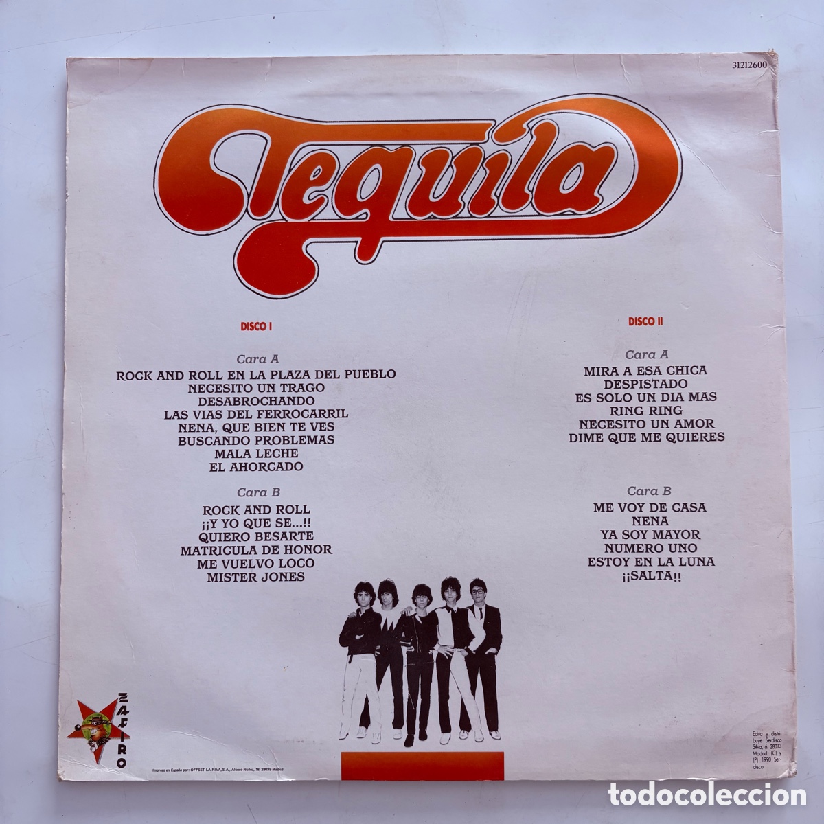 Discos de vinilo: doble lp tequila de 1990 - Foto 2