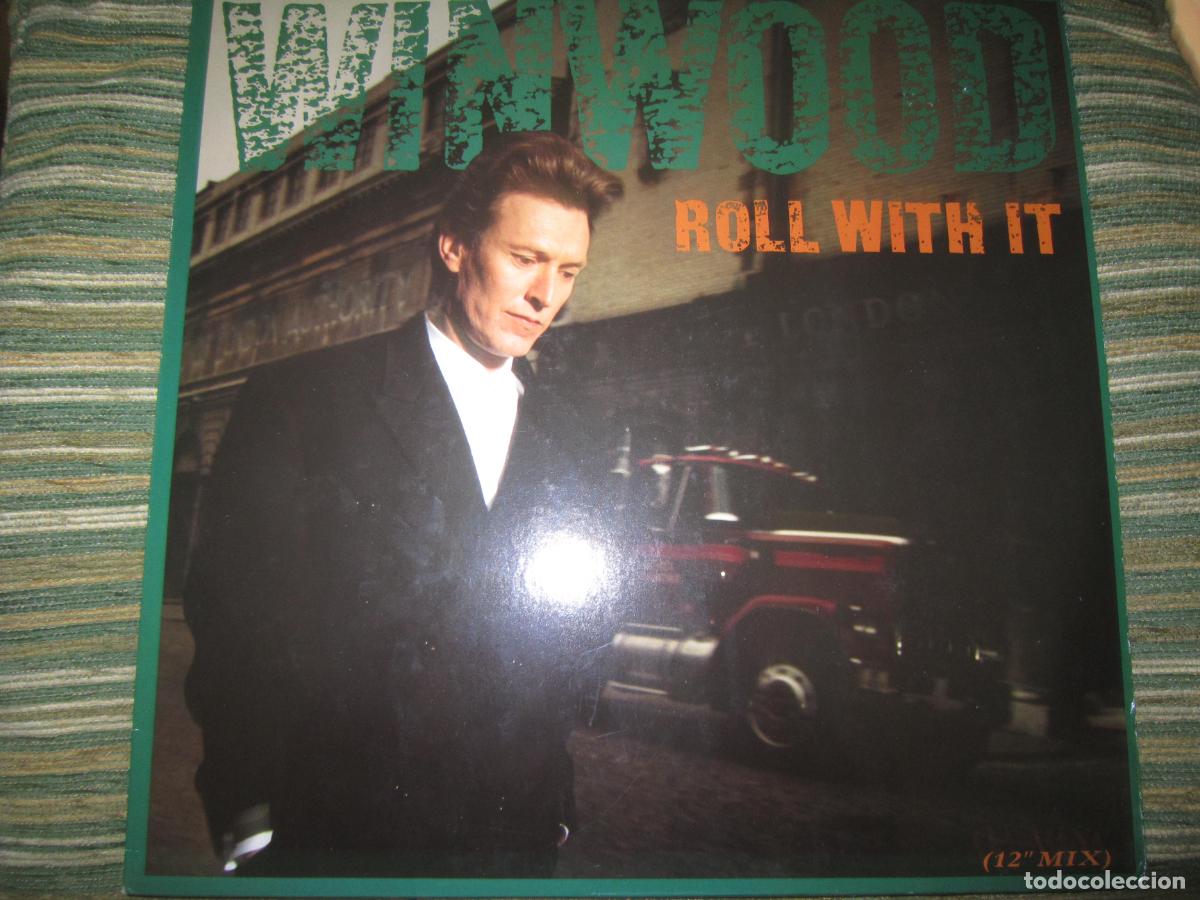 Discos de vinilo: STEVE WINDWOOD - ROLL WITH IT / THE MORNING SIDE MAXI 12&rdquo; - ORIGINAL ALEMAN VIRGIN RECORDS 1988