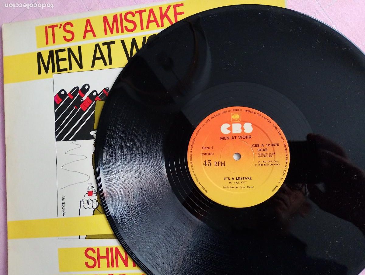 Discos de vinilo: Men At Work &ndash; Its A Mistake, 1983 - Foto 3