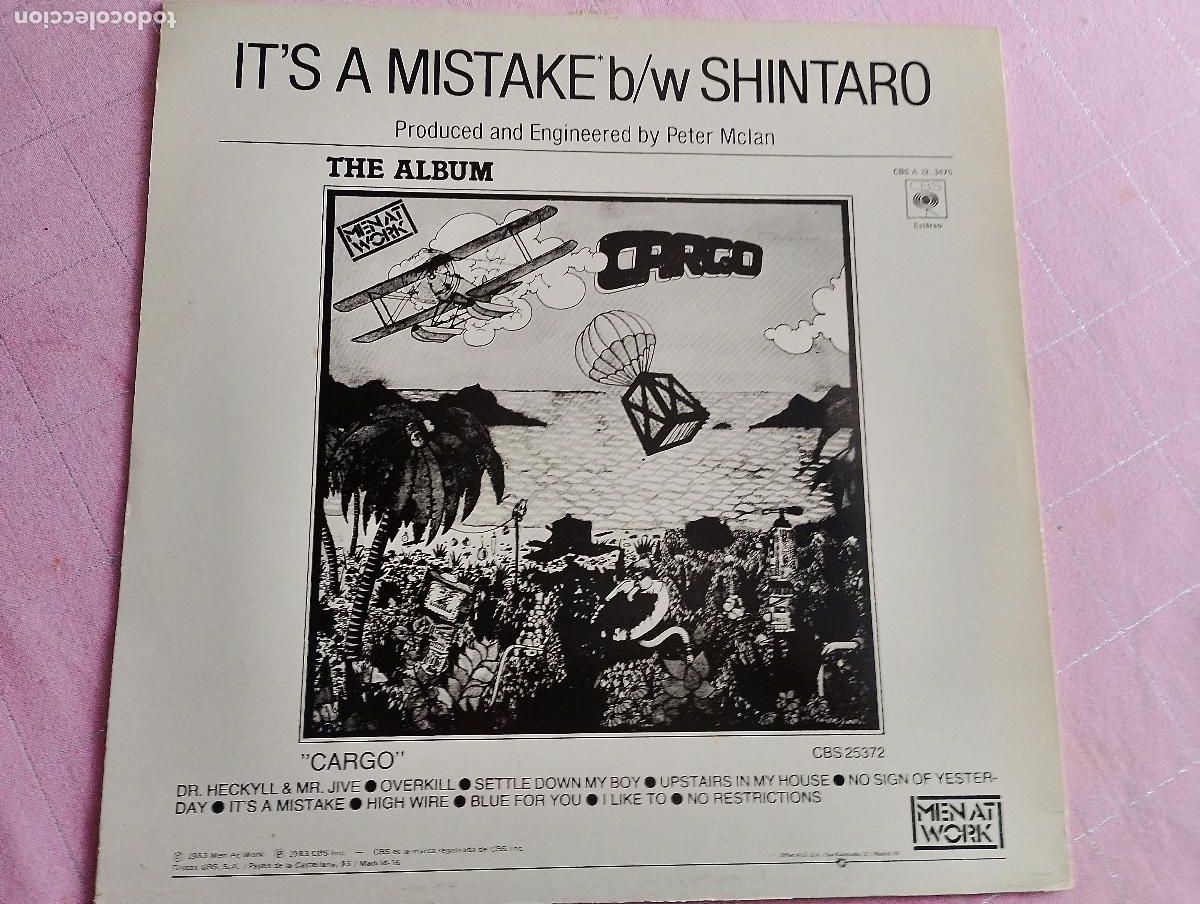 Discos de vinilo: Men At Work &ndash; Its A Mistake, 1983 - Foto 4