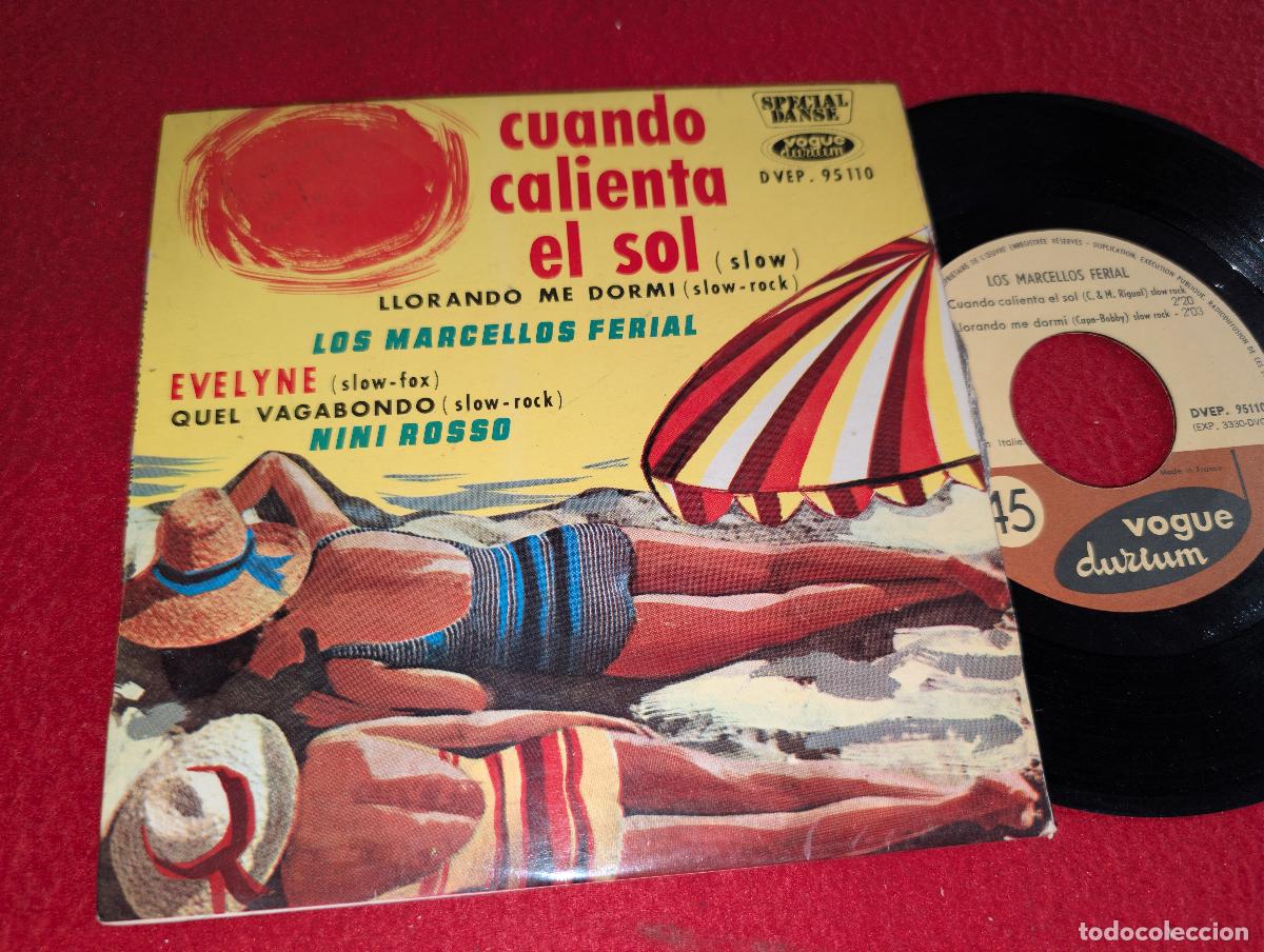 Discos de vinilo: LOS MARCELLOS FERIAL Cuando calienta el sol +1/NINI ROSSO Evelyne +1 EP 7'' 196? Vogue FRANCE FRANCI