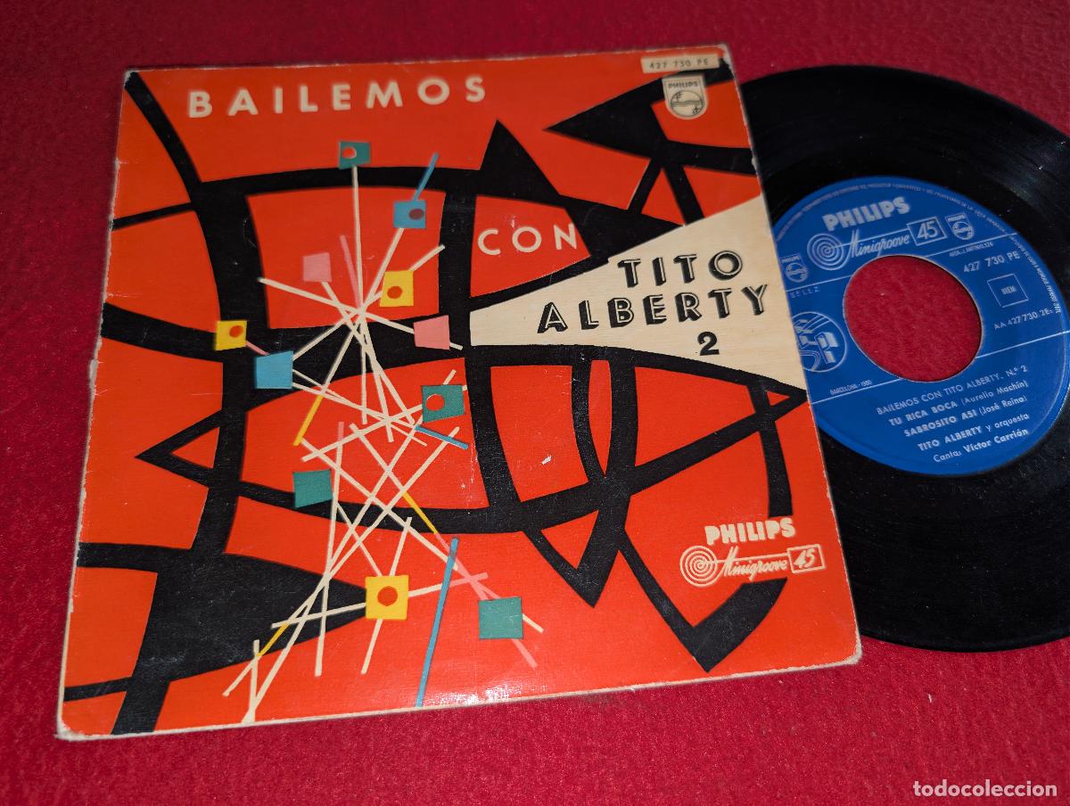 Discos de vinilo: TITO ALBERTY & VICTOR CARRION 2 Bailemos. Yerbero moderno/Merengue apamichao +2 EP 7'' 1959 SPAIN
