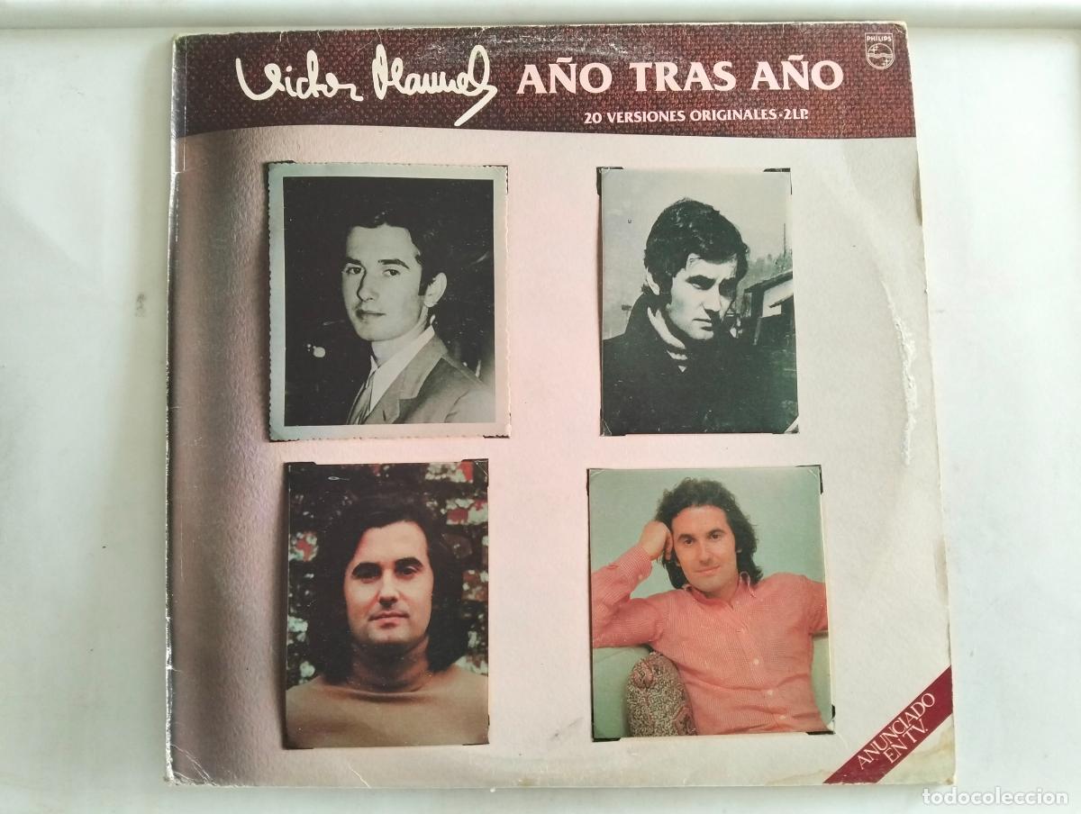 Discos de vinilo: VICTOR MANUEL, DISCO DOBLE LP A&Ntilde;O TRAS A&Ntilde;O, EDITADO PHILIPS, A&Ntilde;O 1982
