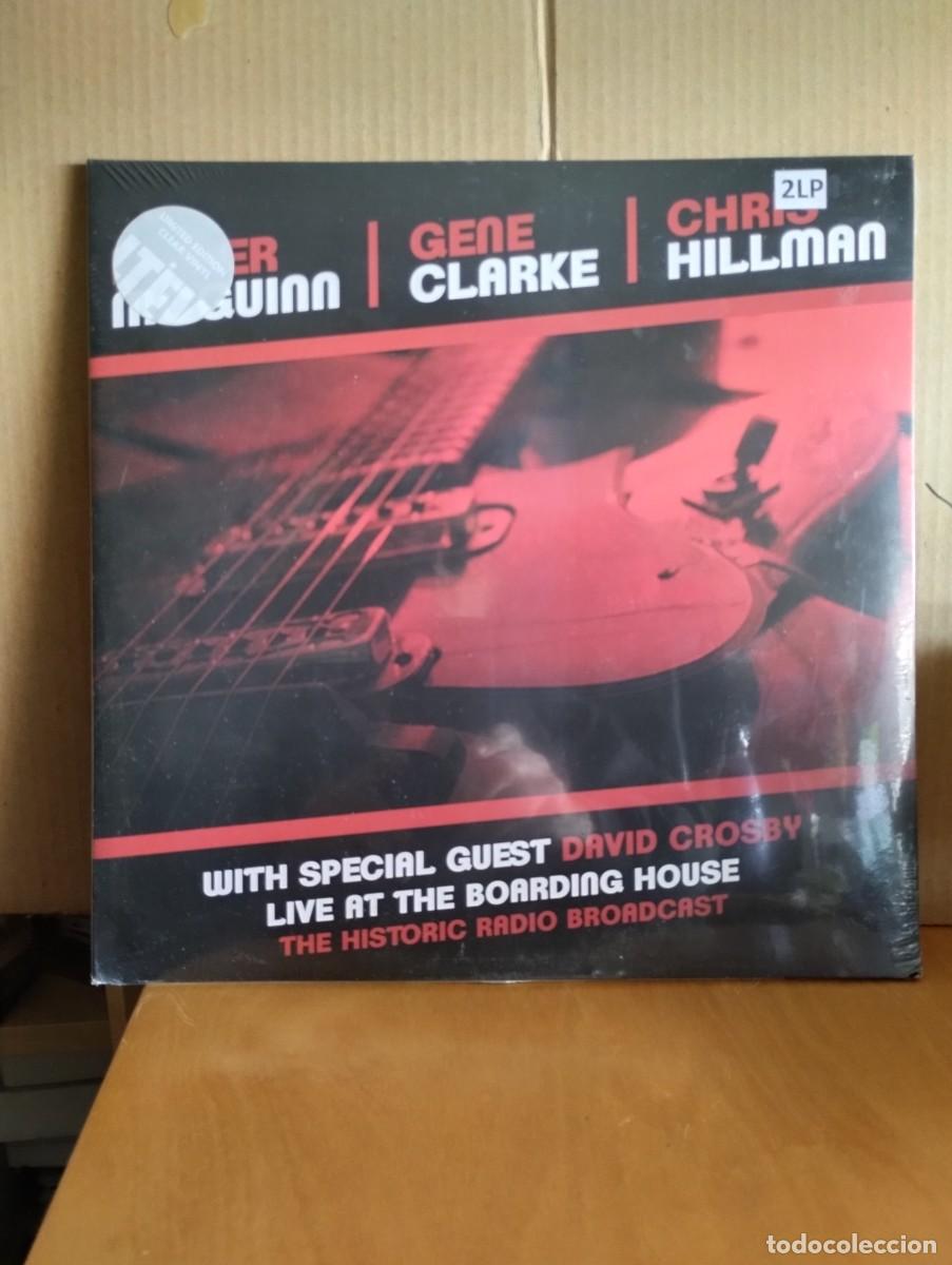 Discos de vinilo: ROGER MC GUINN,GENE CLARKE,CHRIS HILLMAN--- LIVE AT THE BOARDING HOUSE- NUEVO