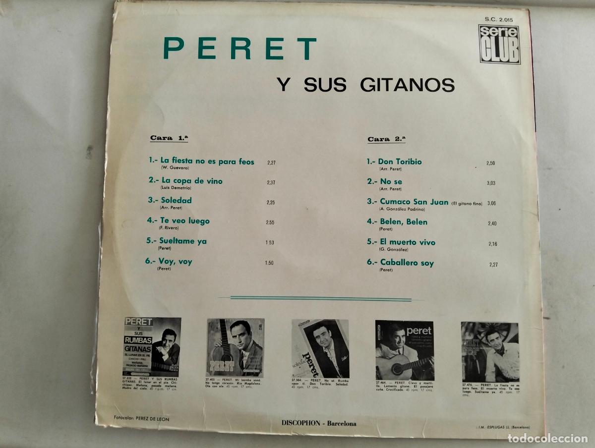 Discos de vinilo: PERET Y SUS GITANOS, DISCO LP, EDITADO DISCOPHON, A&Ntilde;O 1967 - Foto 2