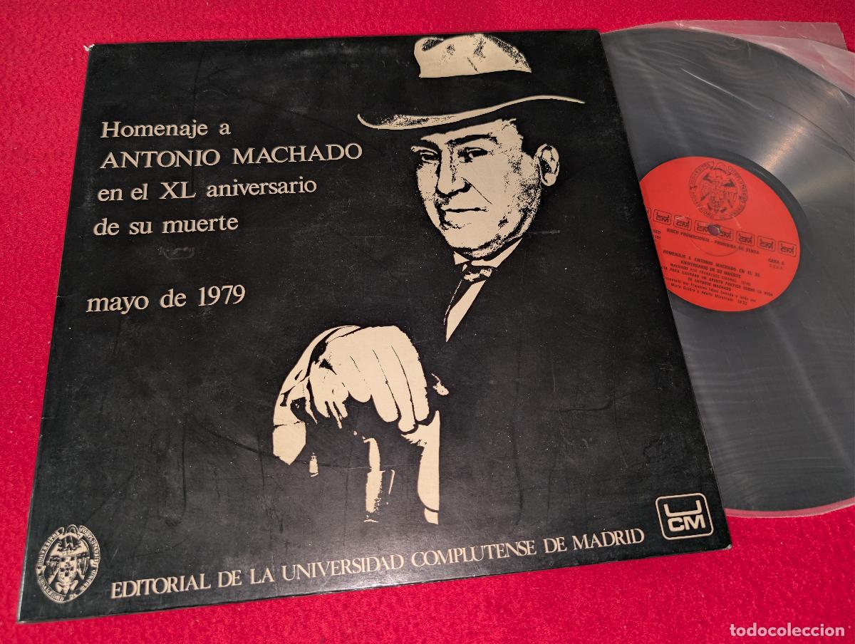 Discos de vinilo: HOMENAJE ANTONIO MACHADO Umbral+Cuadra+Estrada+Marsillach ++ LP 1980 PROMO gatefold