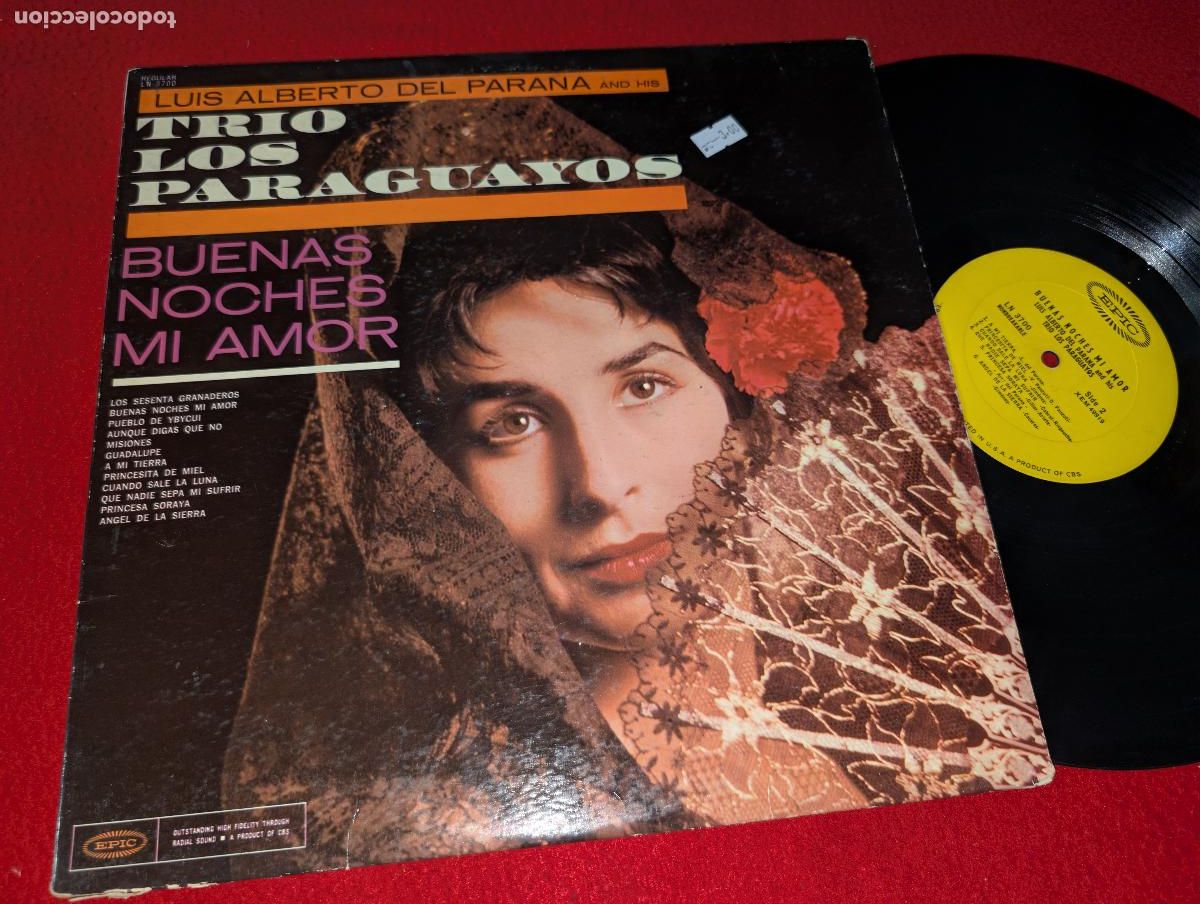 Discos de vinilo: LUIS ALBERTO DEL PARANA & TRIO LOS PARAGUAYOS Buenas noches mi amor LP USA US