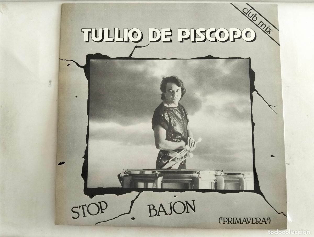 Discos de vinilo: TULLIO DE PISCOPO, DISCO MAXI SINGLE STOP BAJON, EDITADO BLANCO Y NEGRO, A&Ntilde;O 1984