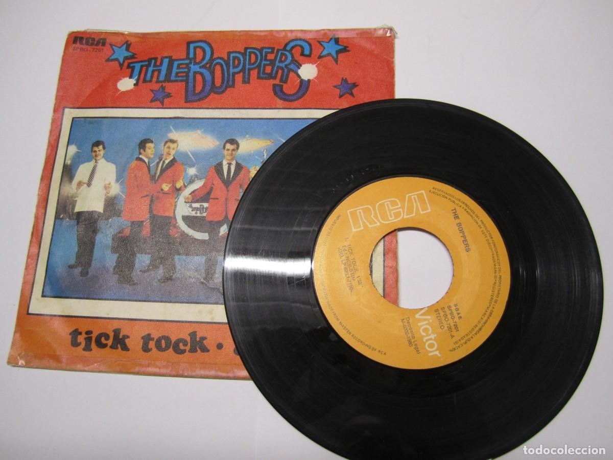 Vinyl records: disco vinilo single the boppers tick tock angela