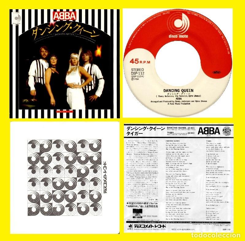 Discos de vinilo: ABBA - dacing queen / tiger 1977, RARA COMPLETA 1&ordf; EDIC JAPAN + ORG ENCARTE, IMPECABLE