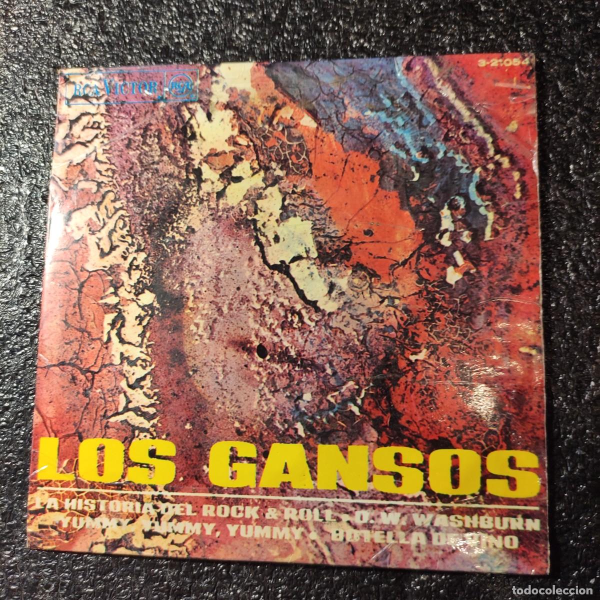 Discos de vinilo: Los Gansos &ndash; La Historia Del Rock And Roll ** EP. RCA 4 CANCIONES ** SOLO CARATULA ** juani