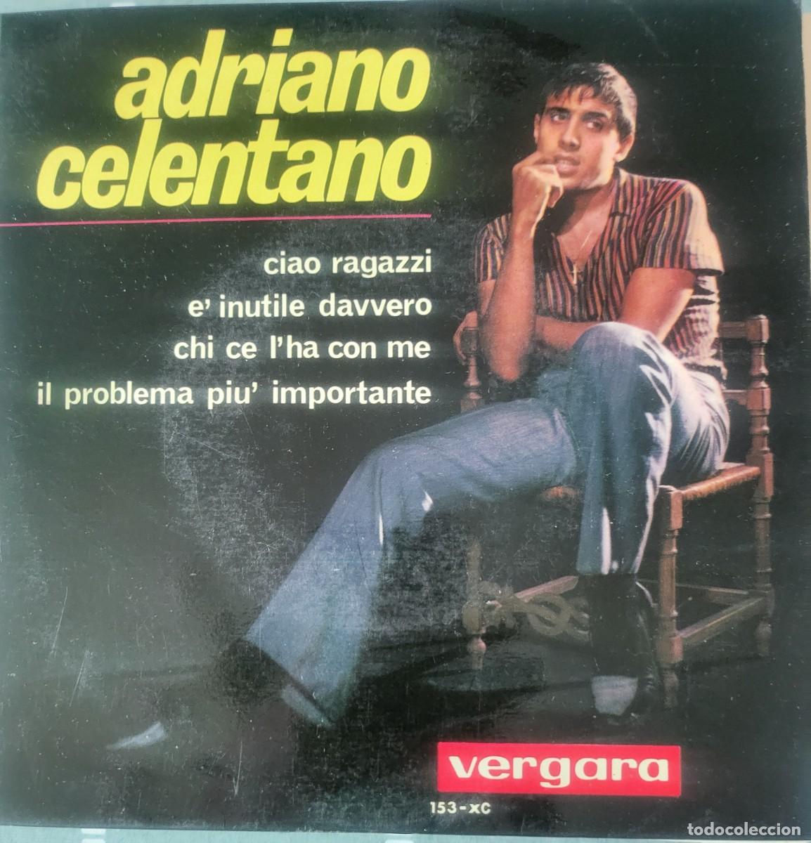 Discos de vinilo: Adriano Celentano Ep sello Vergara editado en Espa&ntilde;a a&ntilde;o 1964...
