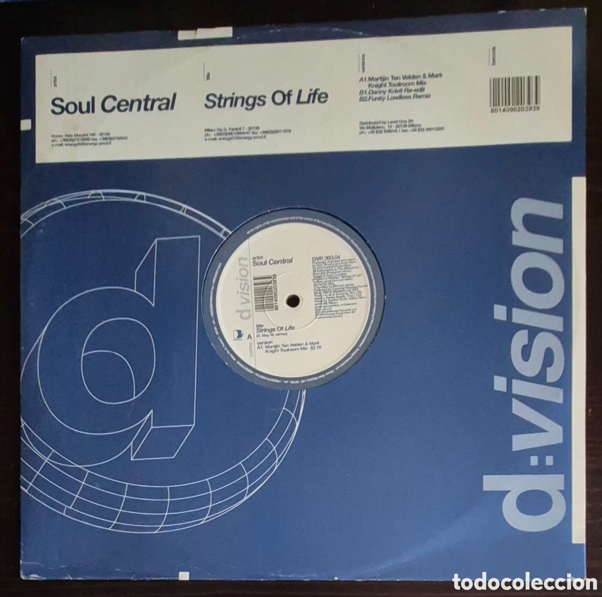 Discos de vinilo: MAXI - SOUL CENTRAL - STRINGS OF LIFE - 2004 ITALIA