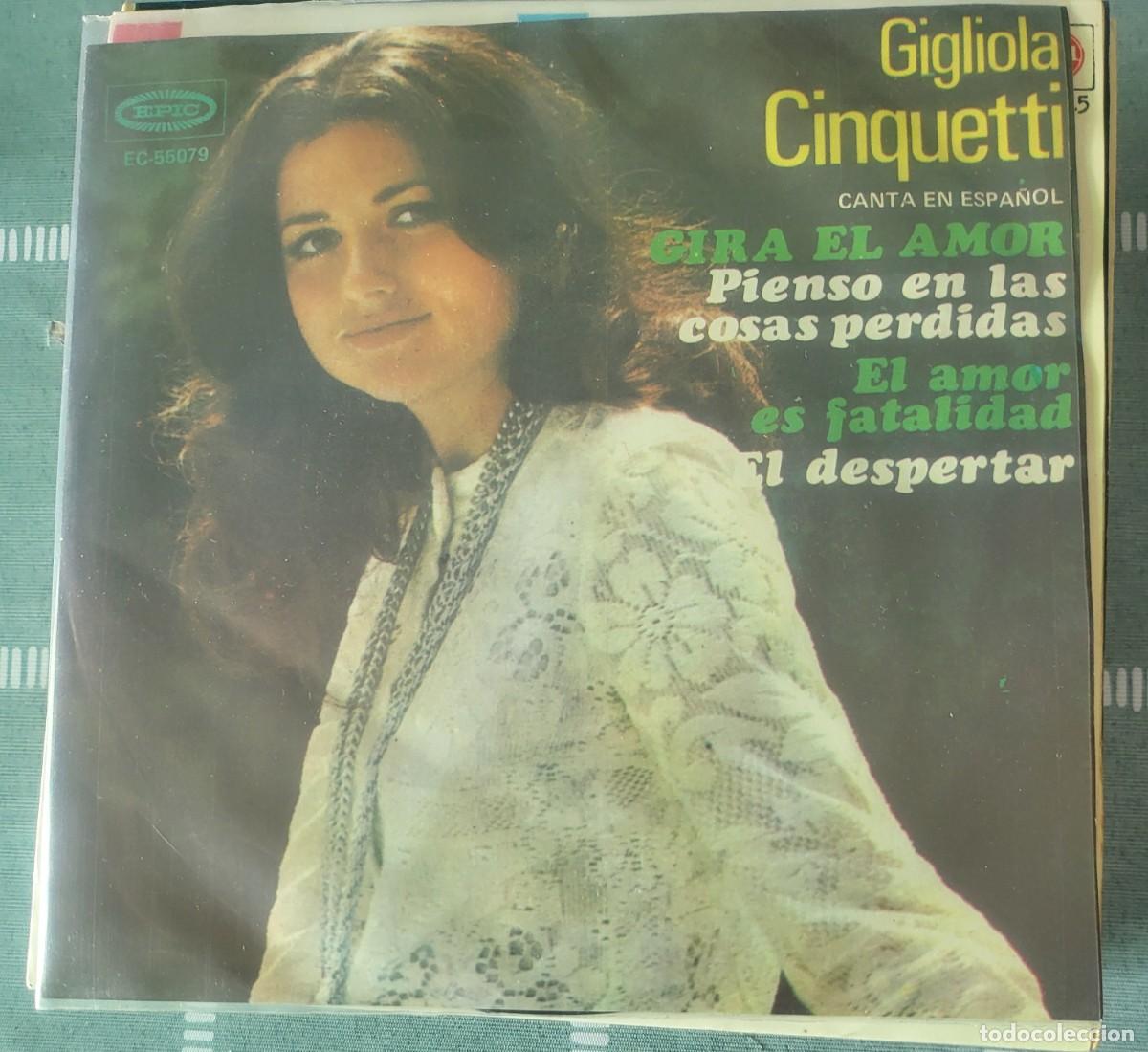 Discos de vinilo: Gigliola Cinquetti canta en Espa&ntilde;ol Ep sello Epic editado en M&eacute;xico a&ntilde;o 1972...