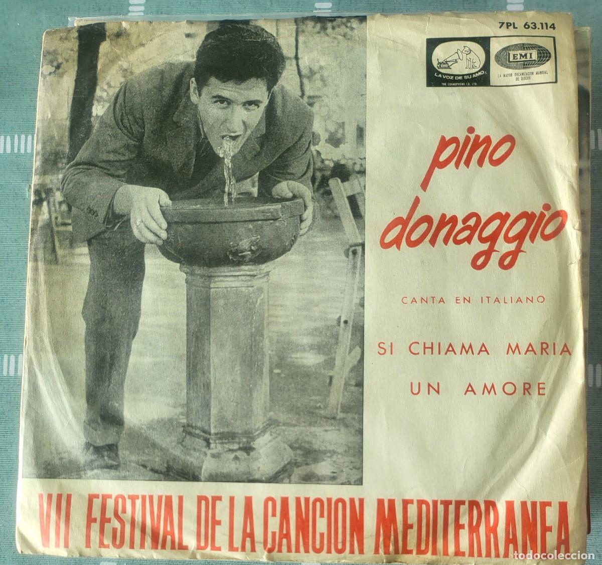 Discos de vinilo: Pino Donaggio single sello La voz de su amo editado en Espa&ntilde;a a&ntilde;o 1965...