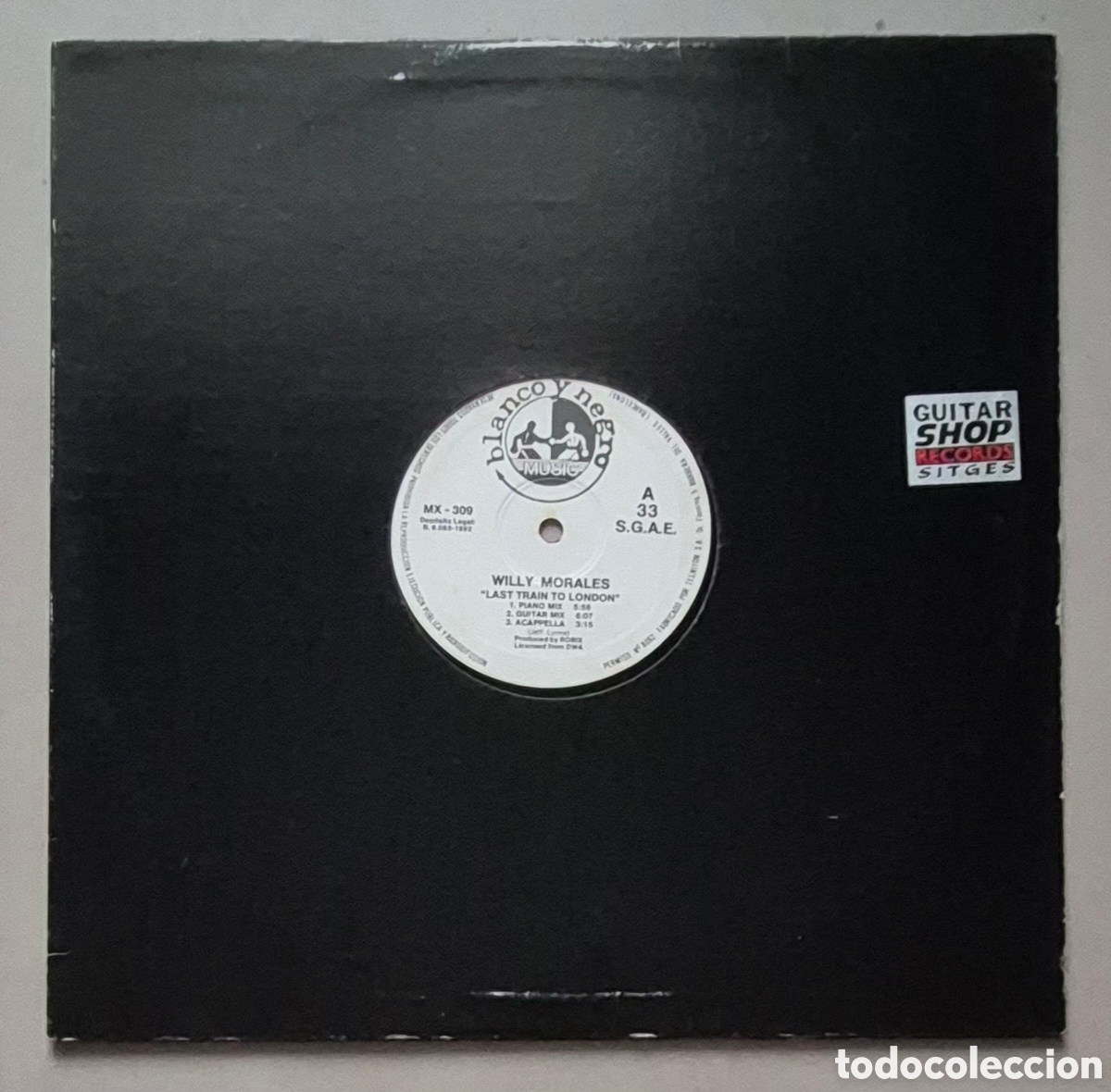 Discos de vinilo: MAXI - WILLY MORALES - LAST TRAIN TO LONDON - 1992 ESPA&Ntilde;A