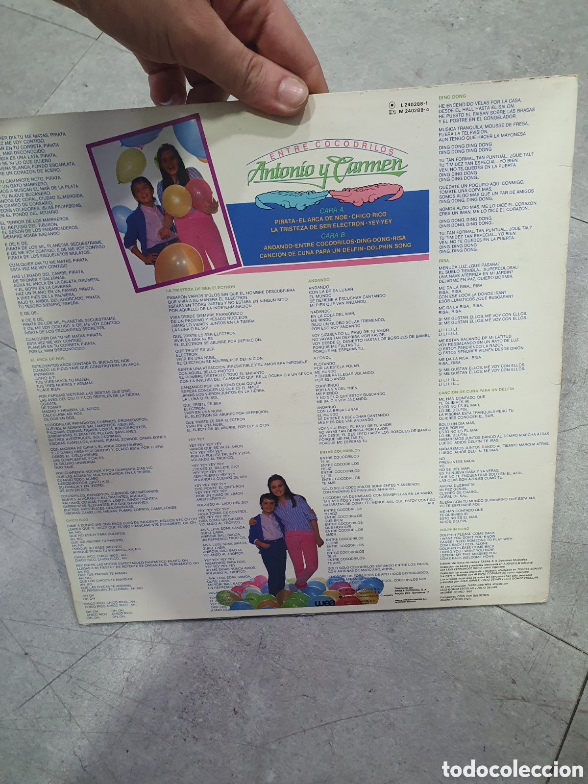 Discos de vinilo: LP. Antonio y Carmen. Entre cocodrilos. - Foto 2