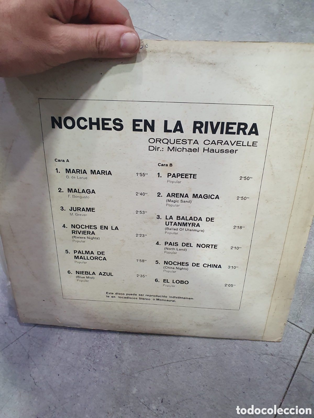 Discos de vinilo: LP. Noches en la Riviera. - Foto 2