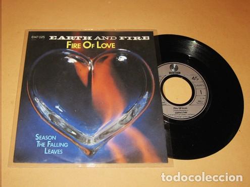 Discos de vinilo: EARTH AND FIRE - FIRE OF LOVE - SINGLE - 1981