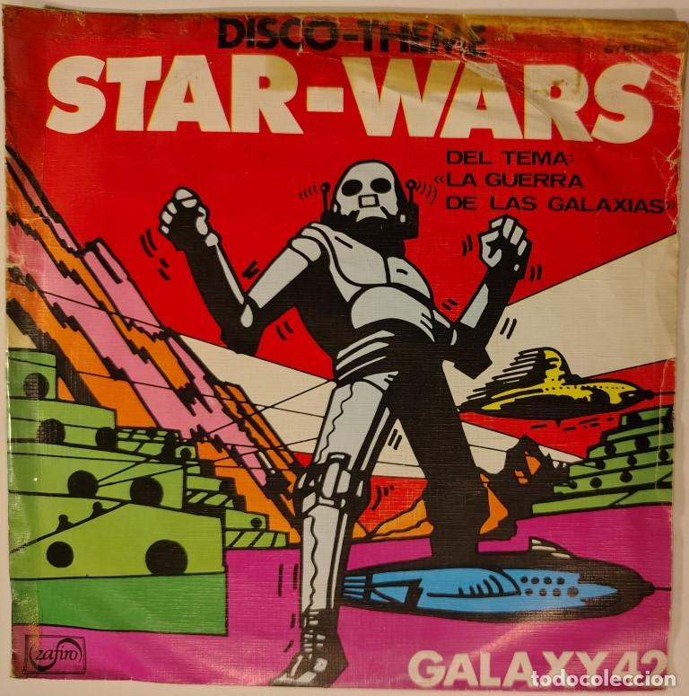 Vinyl records: Galaxy 42. Star Wars/ Dynamite Band. She's dynamite. Zafiro, Spain 1977 single disco-theme promocion